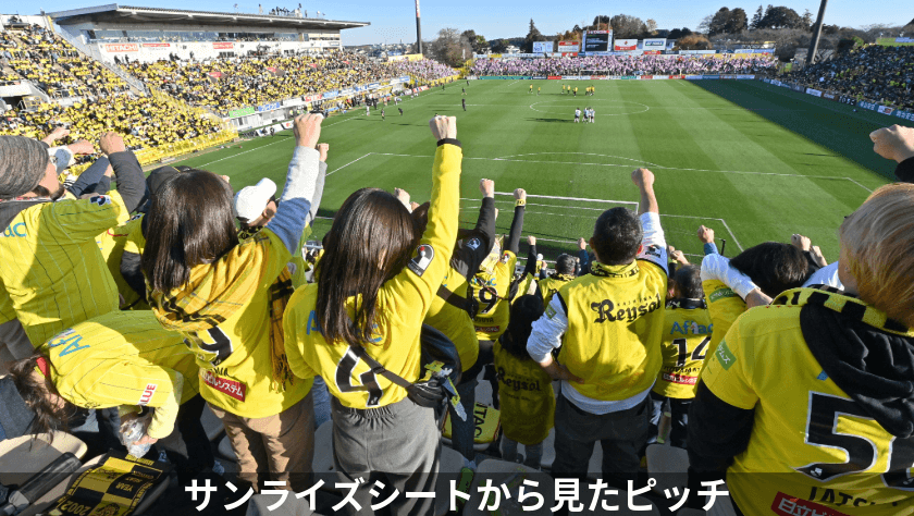 スタンドから見たピッチ