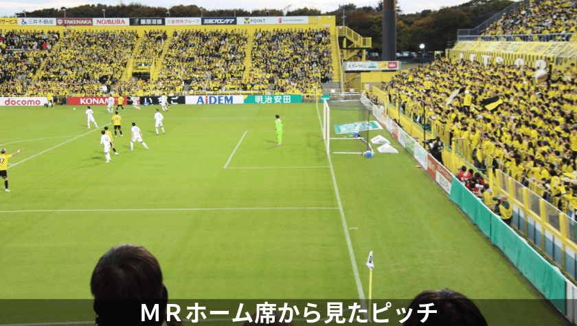 スタンドから見たピッチ