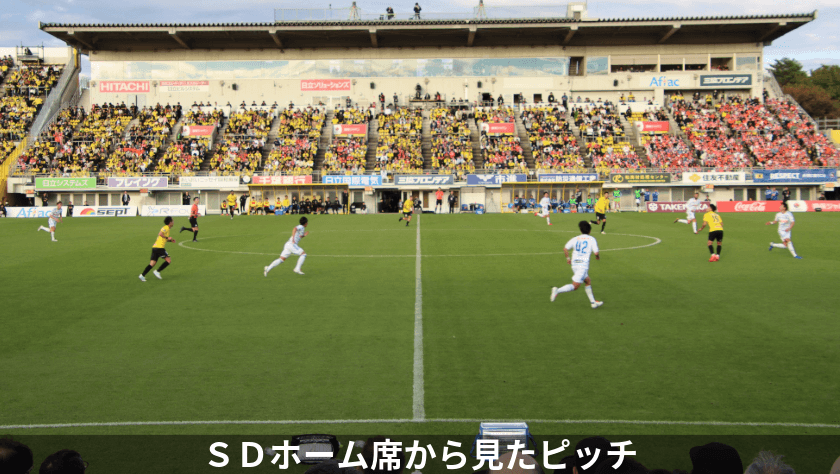 スタンドから見たピッチ