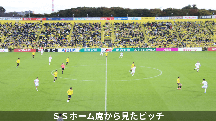 スタンドから見たピッチ